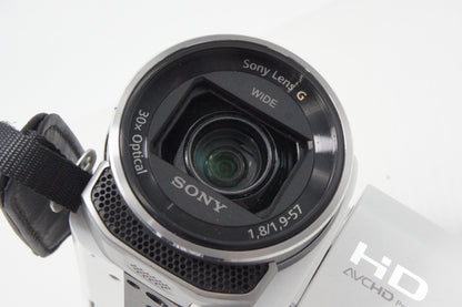 良品 SONY ソニー デジタルビデオカメラ Handycam HDR-CX535 ホワイト 260624ad