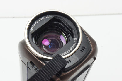 美品 Canon キヤノン iVIS HF R52 ハイビジョンデジタルビデオカメラ ブラウン 260626aa