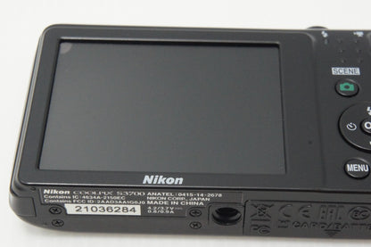 美品 Nikon ニコン COOLPIX S3700 コンパクトデジタルカメラ ブラック 260624av