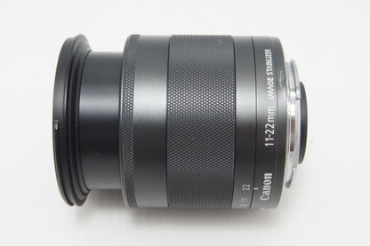 Canon キヤノン EF-M 11-22mm F4-5.6 IS STM EF-Mマウント ズームレンズ ブラック 260616u