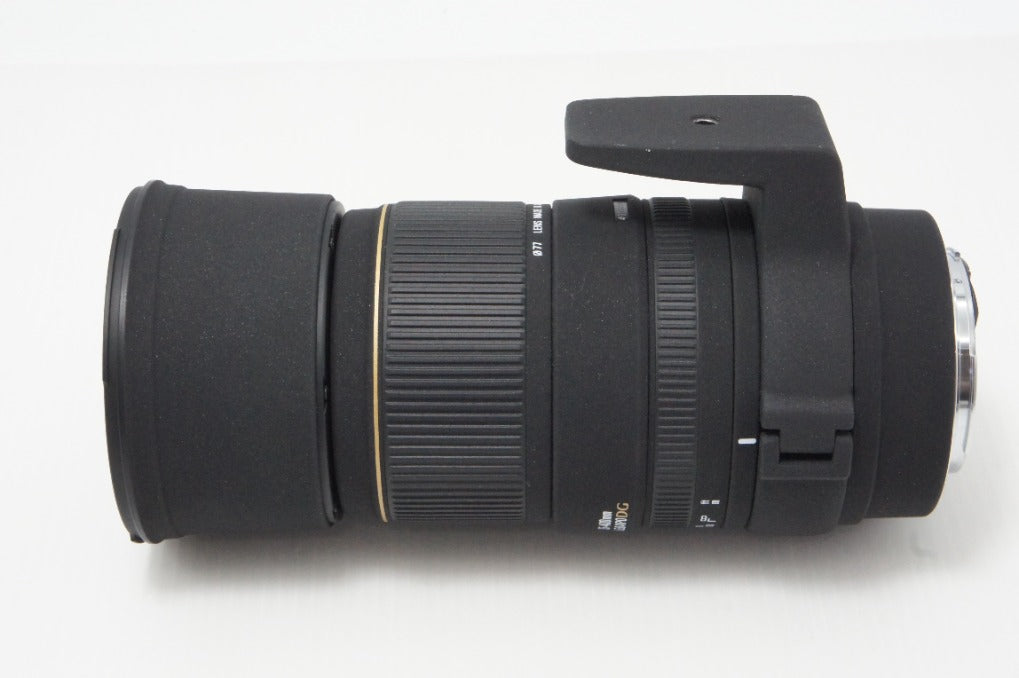 良品 SIGMA シグマ AF APO 135-400mm F4.5-5.6 DG Canon キヤノン EFマウント ズームレンズ フード付 260618ah