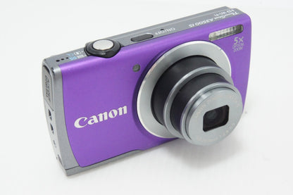 Canon キヤノン PowerShot A3500 IS コンパクトデジタルカメラ パープル 元箱付 260620o