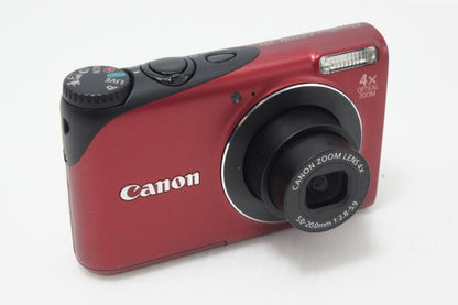 美品 Canon キヤノン PowerShot A2200 コンパクトデジタルカメラ レッド 元箱付 260612s