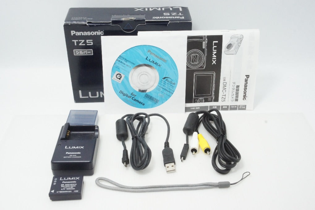 良品 Panasonic パナソニック LUMIX DMC-TZ5 コンパクトデジタルカメラ シルバー 元箱付 260618i