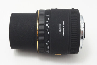 良品 SIGMA シグマ AF 50mm F2.8 EX DG MACRO Canon キヤノン EFマウント 単焦点レンズ フード付 260624aj