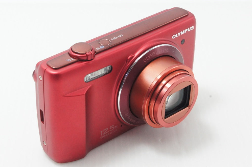 美品 OLYMPUS オリンパス STYLUS VR-370 コンパクトデジタルカメラ レッド 260624g