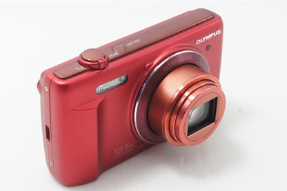 美品 OLYMPUS オリンパス STYLUS VR-370 コンパクトデジタルカメラ レッド 260624g