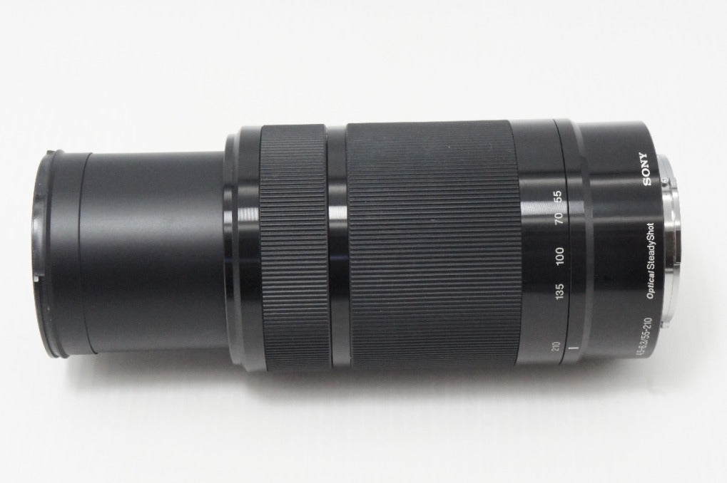 美品 SONY ソニー E 55-210mm F4.5-6.3 OSS SEL55210 Eマウント APS-C ズームレンズ ブラック フード付 260616z