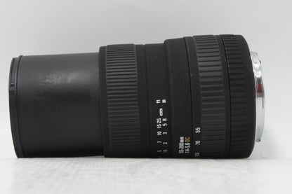 良品 SIGMA シグマ 55-200mm f4-5.6 DC Canon キヤノン EFマウント APS-C ズームレンズ フード付 260616h