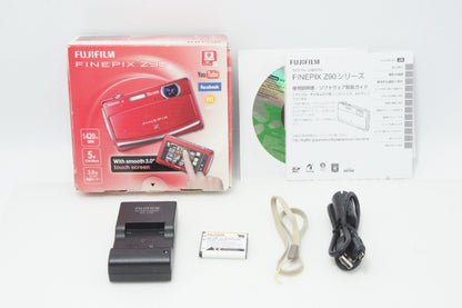 美品 FUJIFILM フジフィルム FinePix Z90 コンパクトデジタルカメラ レッド 元箱付 260620d