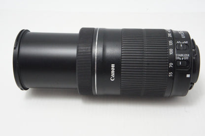 Good condition Canon EF-S 55-250mm F4-5.6 IS STM APS-C Zoom Lens 260619an