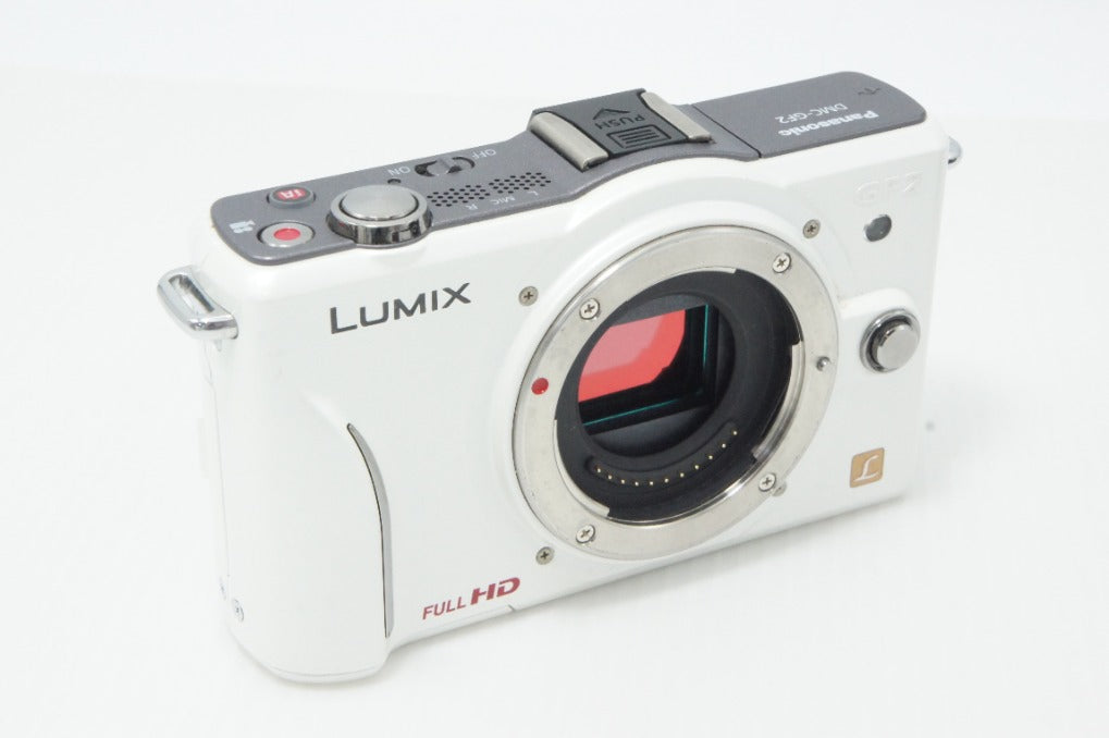 Excellent Panasonic LUMIX DMC-GF2 Body Mirrorless Camera White with Original Box 260620ae