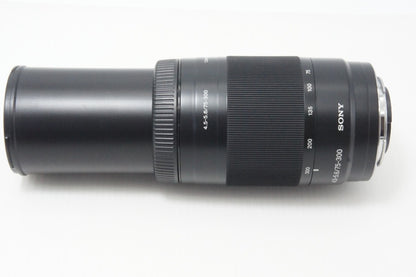 SONY ソニー AF 75-300mm F4.5-5.6 SAL75300 MINOLTA αマウント ズームレンズ フルサイズ フード付 260623h