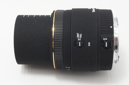 良品 SIGMA シグマ AF 50mm F2.8 EX DG MACRO Canon キヤノン EFマウント 単焦点レンズ フード付 260624aj