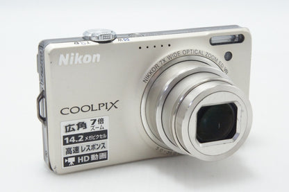 訳あり品 Nikon ニコン COOLPIX S6000 コンパクトデジタルカメラ シャンパンシルバー 260624m