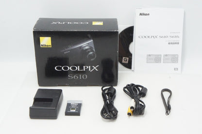 Nikon ニコン COOLPIX S610 コンパクトデジタルカメラ オーシャンブラック 元箱付 260618h
