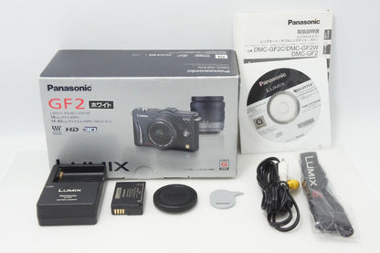 Excellent Panasonic LUMIX DMC-GF2 Body Mirrorless Camera White with Original Box 260620ae