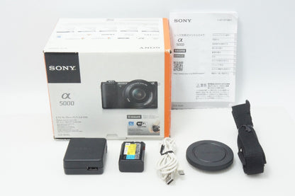 良品 SONY ソニー α5000 ボディ ILCE-5000 ミラーレス一眼カメラ ホワイト 元箱付 260626ae