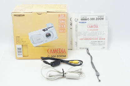 OLYMPUS オリンパス CAMEDIA C-300 ZOOM コンパクトデジタルカメラ シルバー 元箱付 260624u