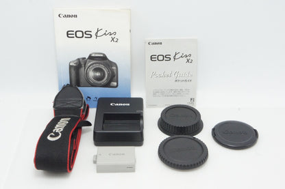 Canon キヤノン EOS Kiss X2 レンズキット (EF-S 18-55mm F3.5-5.6 IS) デジタル一眼レフカメラ 260616ah