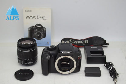 美品 Canon キヤノン EOS Kiss X50 + EF-S 18-55mm IS II レンズキット デジタル一眼レフカメラ 251016z