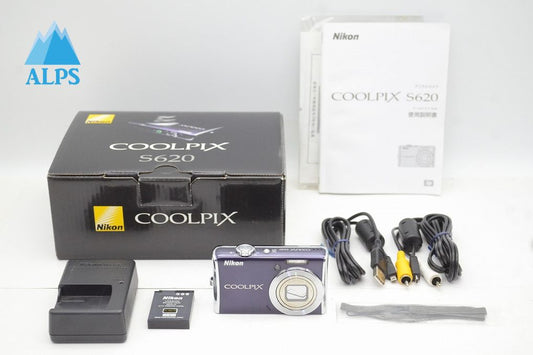 良品 Nikon ニコン COOLPIX S620 コンパクトデジタルカメラ グロスパープル 元箱付 250924n