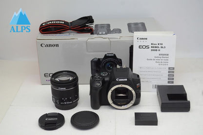 美品 Canon キヤノン EOS Kiss X10 EF-S 18-55 IS STM レンズキット デジタル一眼レフカメラ 元箱付 251017f