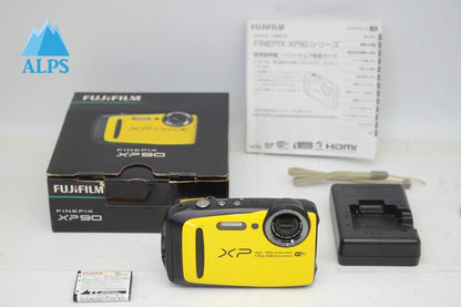良品 FUJIFILM フジフィルム FinePix XP90 コンパクトデジタルカメラ イエロー 元箱付 250930av