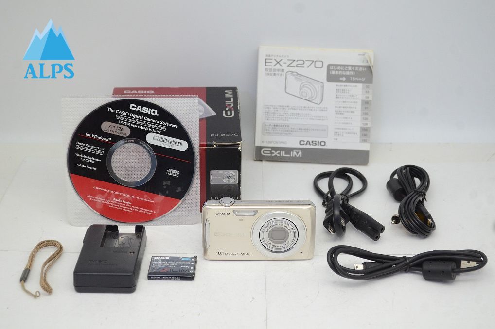 美品 CASIO カシオ EXILIM EX-Z270 ゴールド コンパクトデジタルカメラ 元箱付 251017l