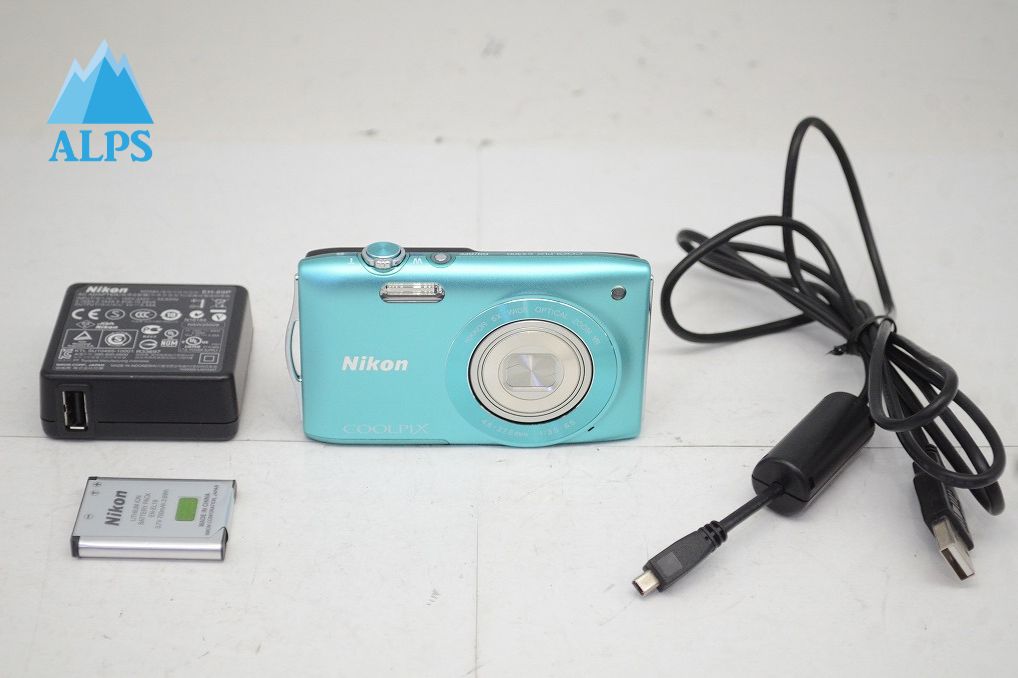 美品 Nikon ニコン COOLPIX S3300 ミントグリーン コンパクトデジタルカメラ 251022k