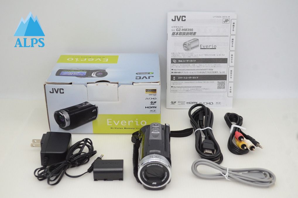 良品 JVC ケンウッド Everio GZ-HM390 デジタルビデオカメラ ブラック 元箱付 251023ad