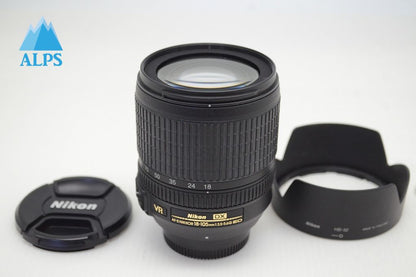美品 Nikon ニコン AF-S DX NIKKOR 18-105mm F3.5-5.6G ED VR APS-C ズームレンズ フード付 251028h