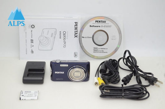 美品 PENTAX ペンタックス Optio P70 コンパクトデジタルカメラ ダークブルー 251031am