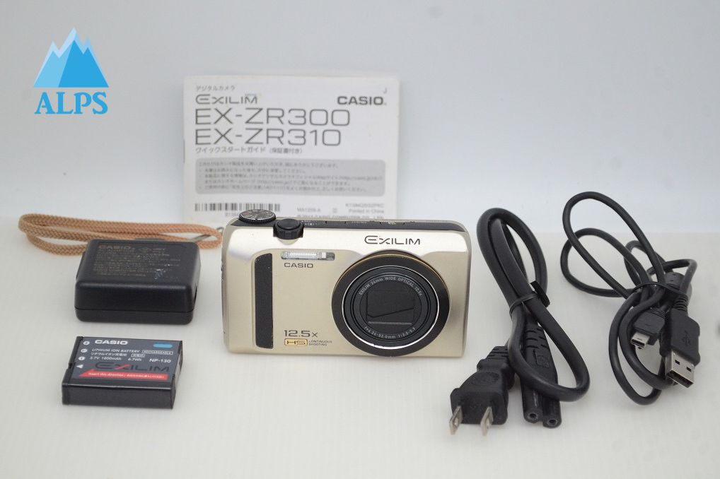良品 CASIO カシオ HIGH SPEED EXILIM EX-ZR300 コンパクトデジタルカメラ ゴールド 251101f