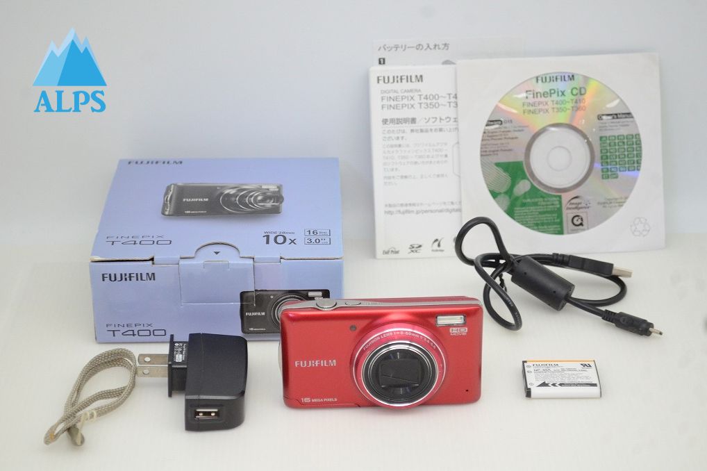 FUJIFILM フジフィルム FinePix T400 コンパクトデジタルカメラ レッド 元箱付 251101a