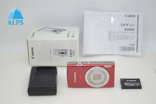 美品 Canon キヤノン IXY 200 コンパクトデジタルカメラ レッド 元箱付 251104z