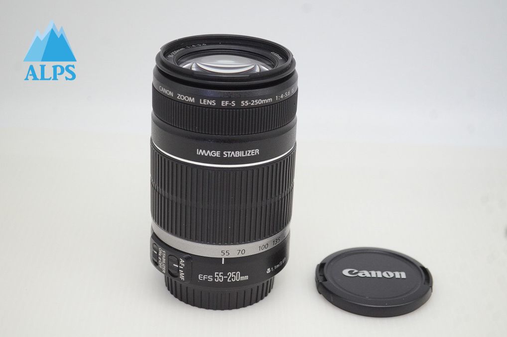 美品 Canon キヤノン EF-S 55-250mm F4-5.6 IS APS-C ズームレンズ 251105f