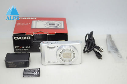良品 CASIO カシオ EXILIM EX-ZS180 コンパクトデジタルカメラ シルバー 元箱付 251104b