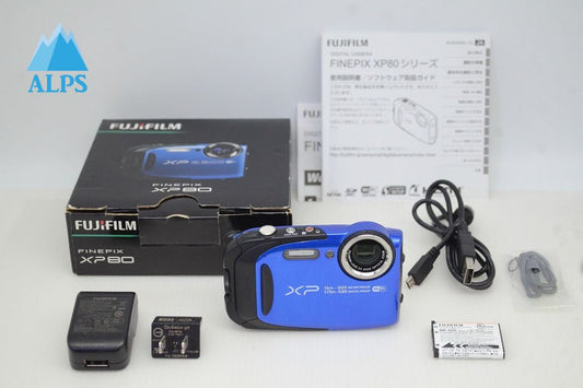良品 FUJIFILM フジフィルム FinePix XP80 コンパクトデジタルカメラ ブルー 元箱付 251104f
