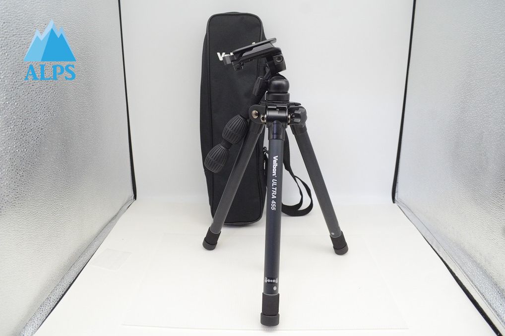 美品 Velbon ベルボン ULTRA 455 + PH-G40D 中型アルミ製 三脚 5段 ケース付 251110x