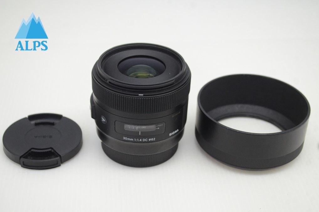 良品 SIGMA シグマ Art 30mm F1.4 DC HSM Canon キヤノン EFマウント APS-C 単焦点レンズ フード付 251109c