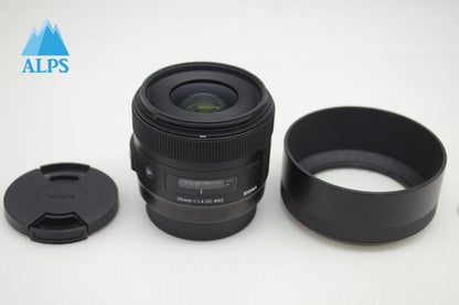 良品 SIGMA シグマ Art 30mm F1.4 DC HSM Canon キヤノン EFマウント APS-C 単焦点レンズ フード付 251109c