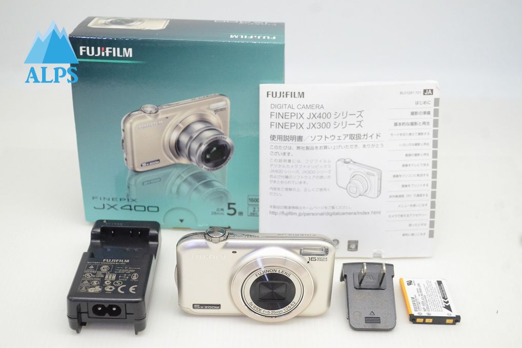 良品 FUJIFILM フジフィルム FinePix JX400 コンパクトデジタルカメラ シャンパンゴールド 元箱付 251110t