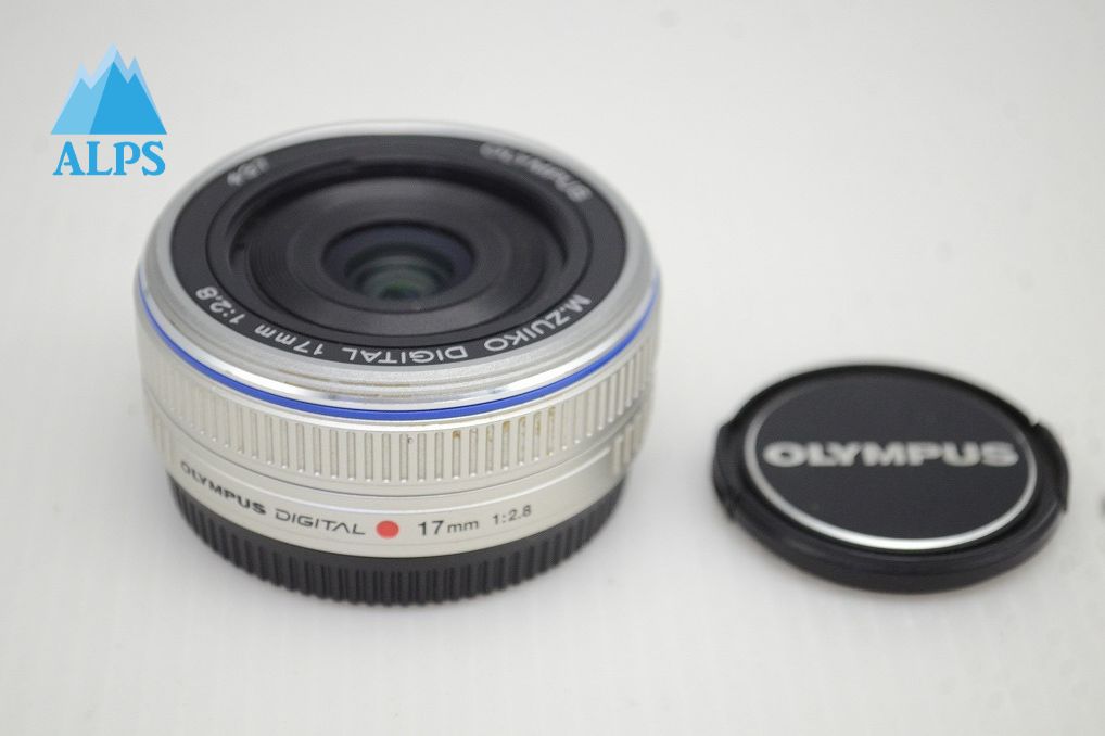 良品 OLYMPUS オリンパス M.ZUIKO DIGITAL 17mm F2.8 パンケーキレンズ マイクロフォーサーズ シルバー 251105m