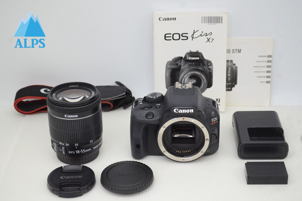 Canon キヤノン EOS Kiss X7 ボディ + EF-S 18-55 IS STM レンズキット デジタル一眼レフカメラ 251104aa
