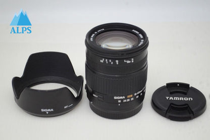 良品 SIGMA シグマ 18-125mm F3.5-5.6 DC Canon キヤノン EFマウント APS-C ズームレンズ フード付 251107e