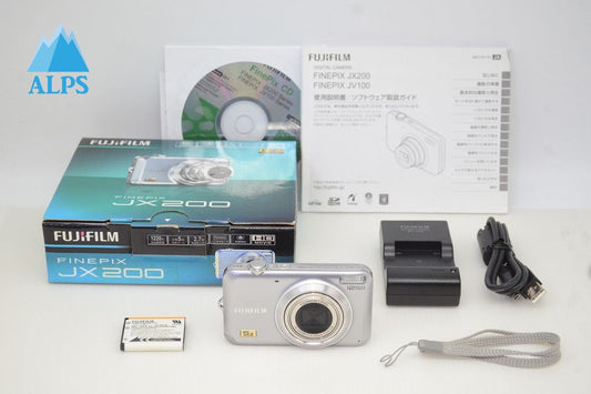 良品 FUJIFILM フジフィルム FinePix JX200 コンパクトデジタルカメラ シルバー 元箱付 251126p