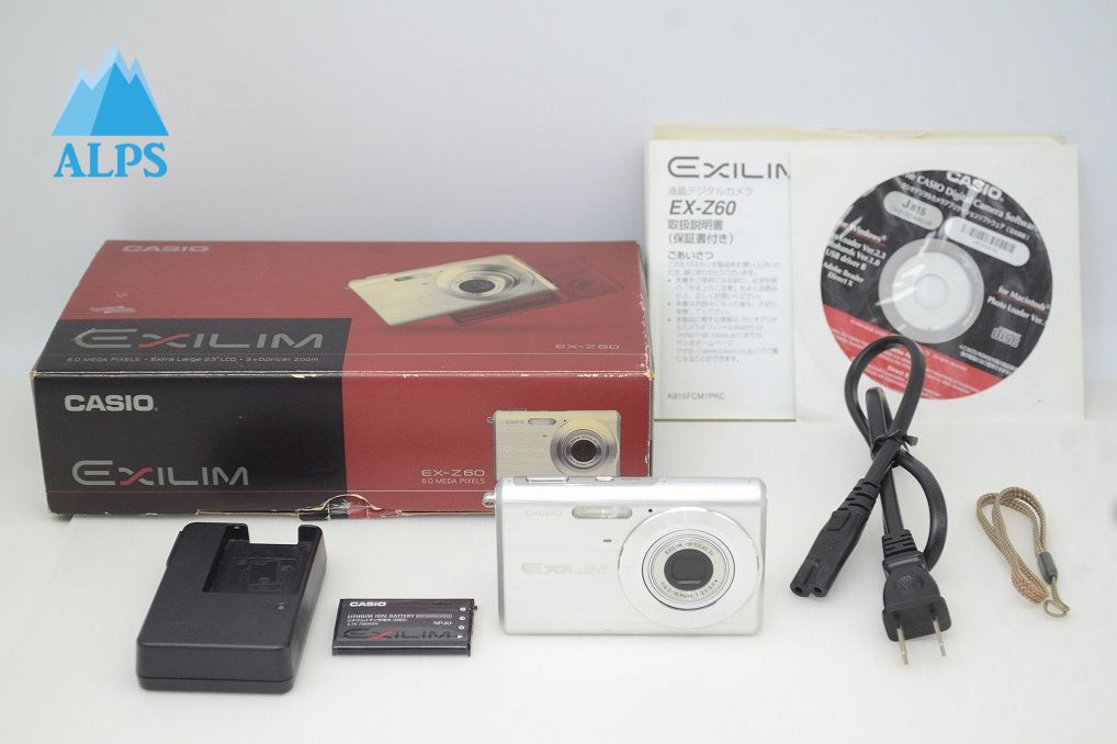 CASIO カシオ EXILIM EX-Z60 コンパクトデジタルカメラ シルバー 元箱付 251128e