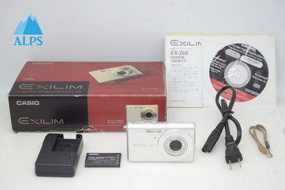 CASIO カシオ EXILIM EX-Z60 コンパクトデジタルカメラ シルバー 元箱付 251128e