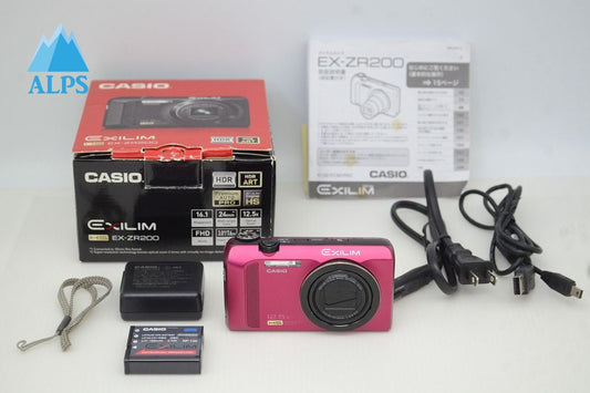 美品 CASIO カシオ HIGH SPEED EXILIM EX-ZR200 コンパクトデジタルカメラ レッド 元箱付 251126aa